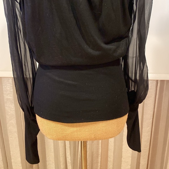 Robert Rodriguez gorgeous top, silk sheer sleeves, very elegant, size S - Picture 10 of 16